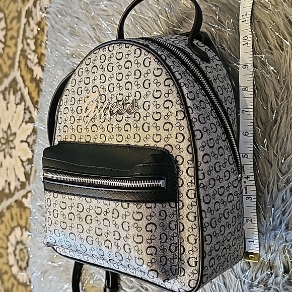 Guess Gray Monogram Backpack with Black Details - Picture 5 of 11